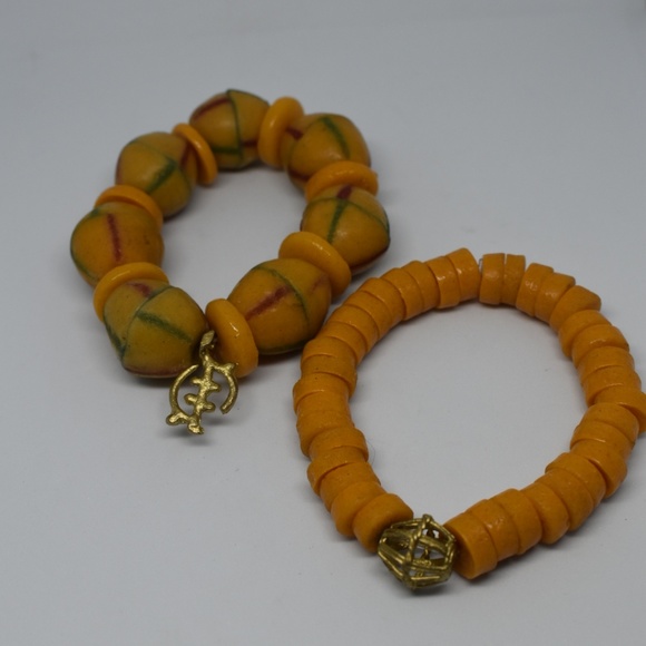 Set - African Slave Trade Glass Bead Bracelets -A - Picture 3 of 4